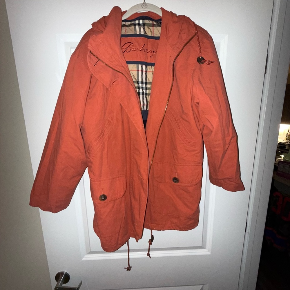 Burberry Tangerine Hooded Coat